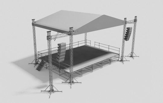 Stage system with the MPT roof