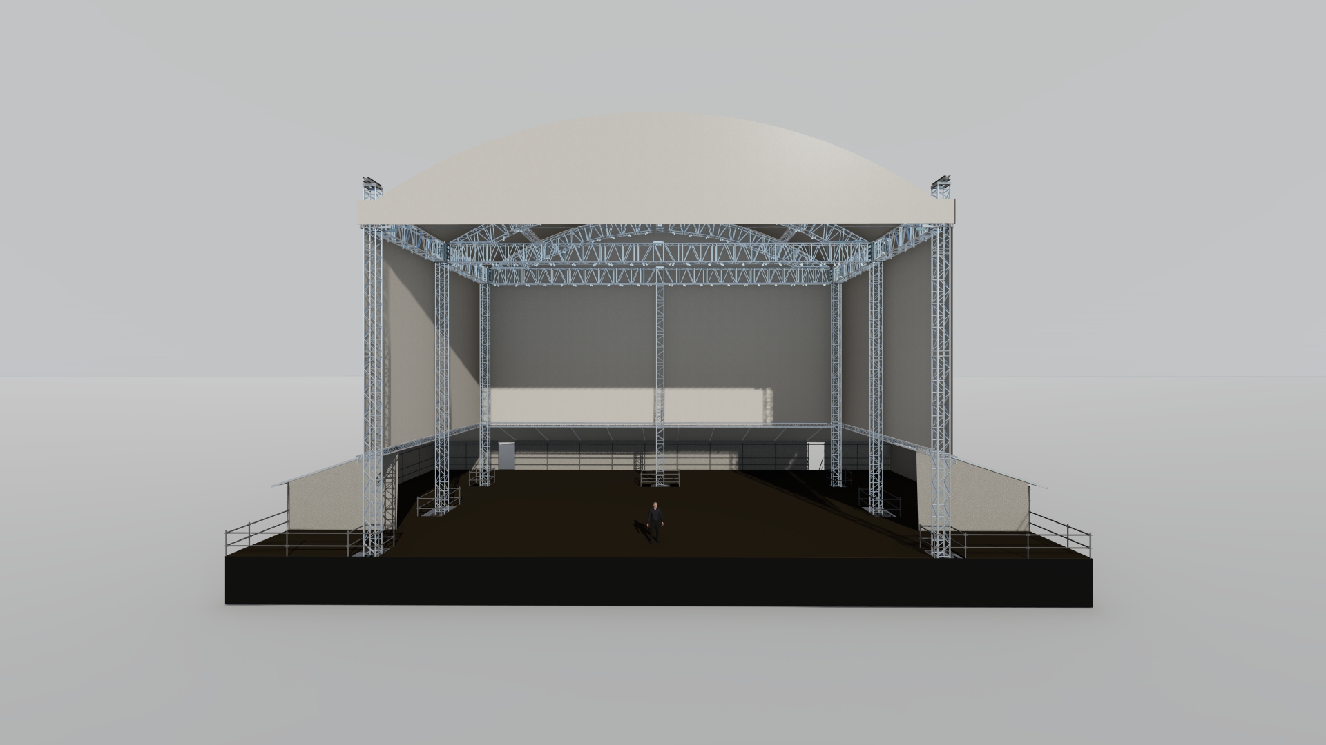Stage system with the roof CURVED ST