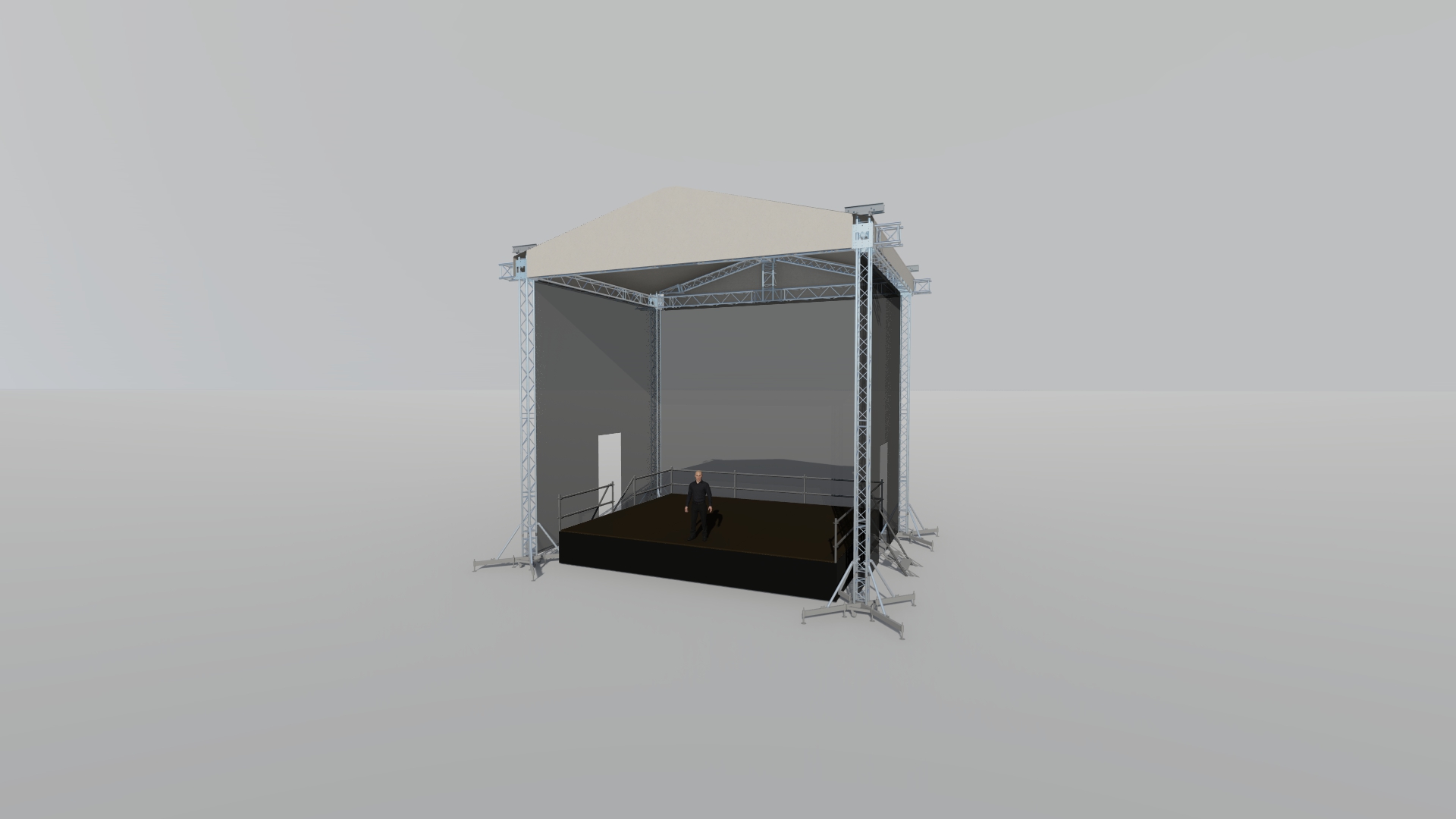 Stage system with the MPT roof