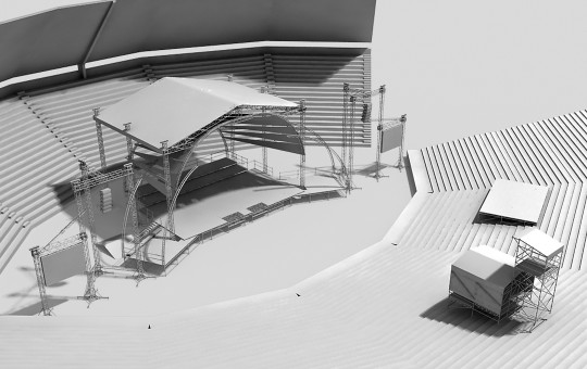 Stage system with the roof TUNNEL