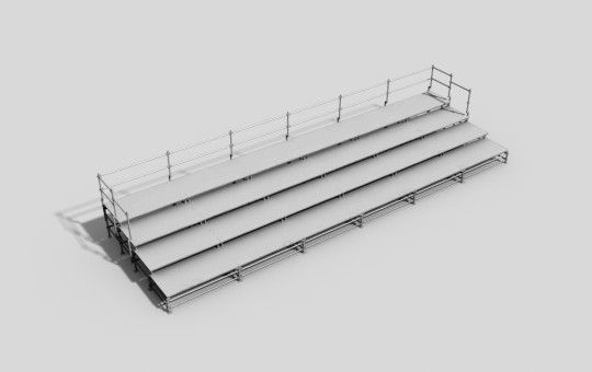 Four-level spectator platform