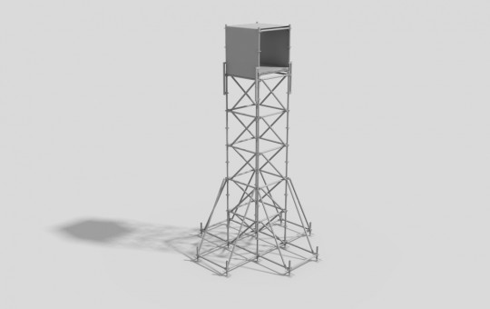 Tower for light cannons